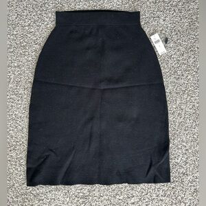 Anthropologie Black Knitted Pencil Skirt Size S